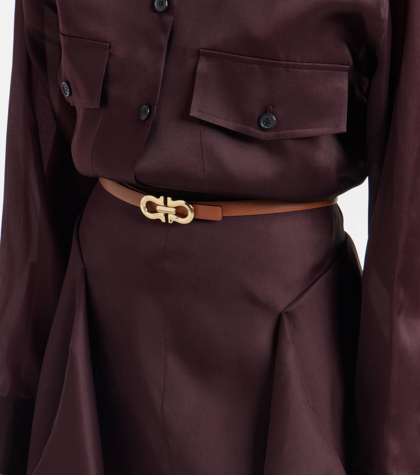 Gancini reversible leather belt - 2