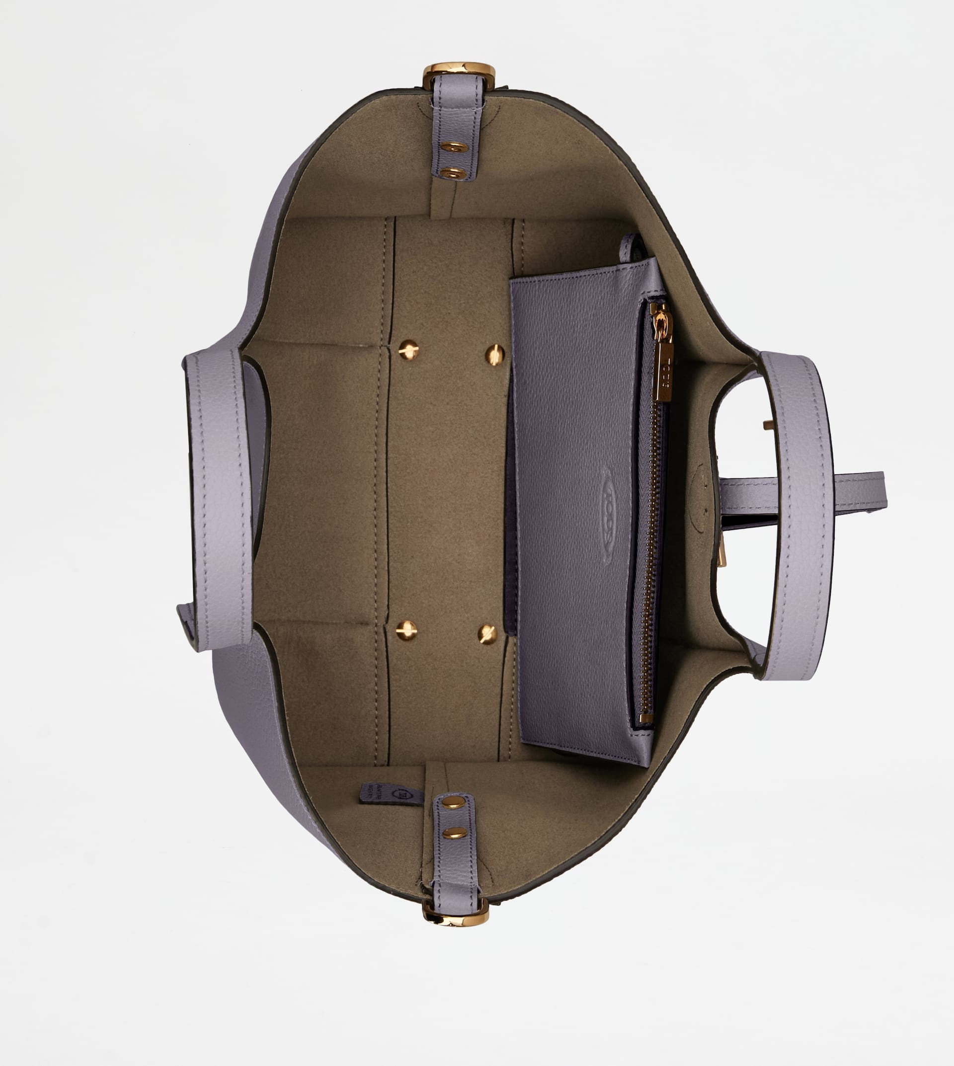 T TIMELESS SHOPPING BAG IN LEATHER MINI - VIOLET - 4