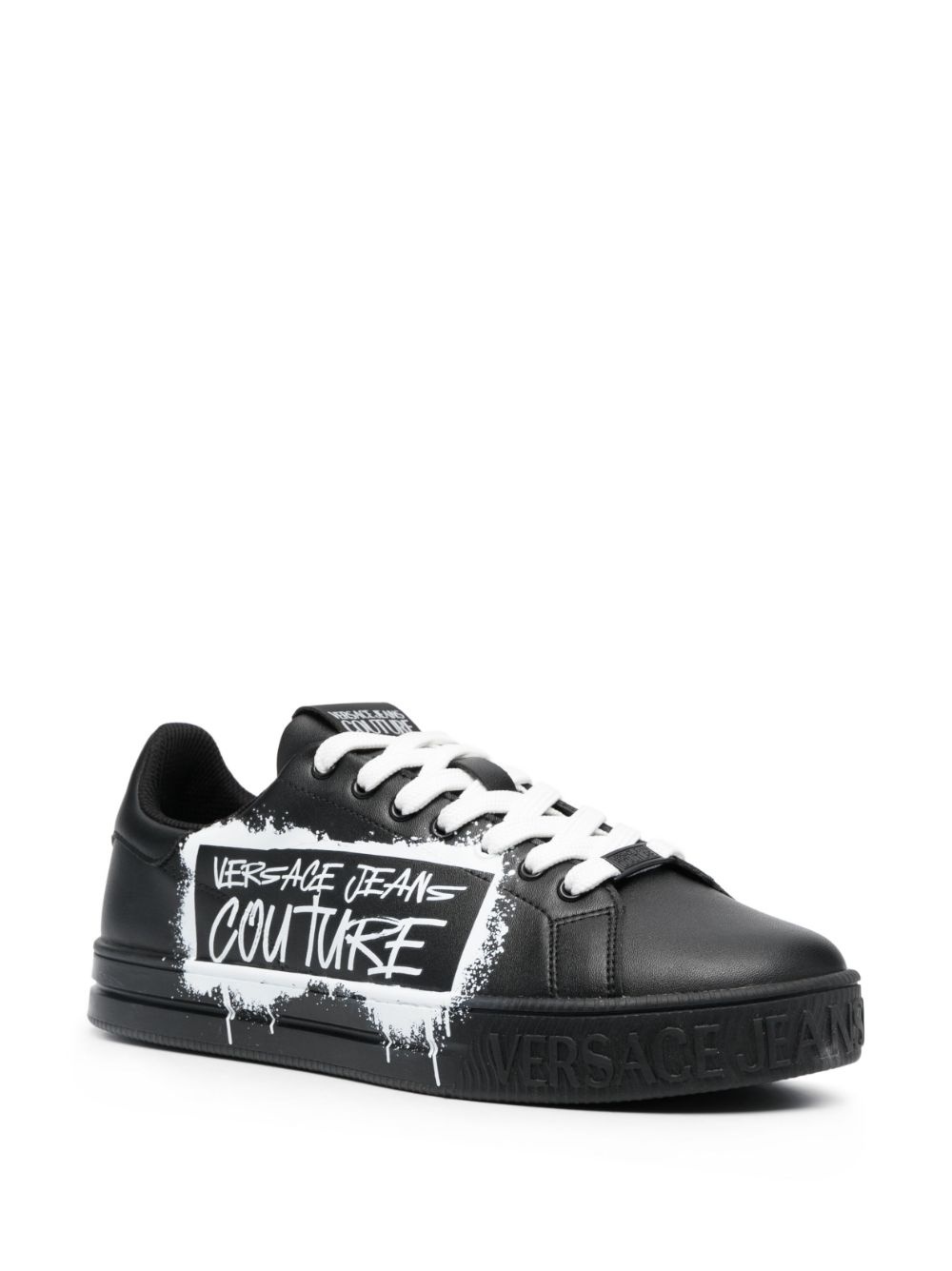 logo-print low-top sneakers - 2