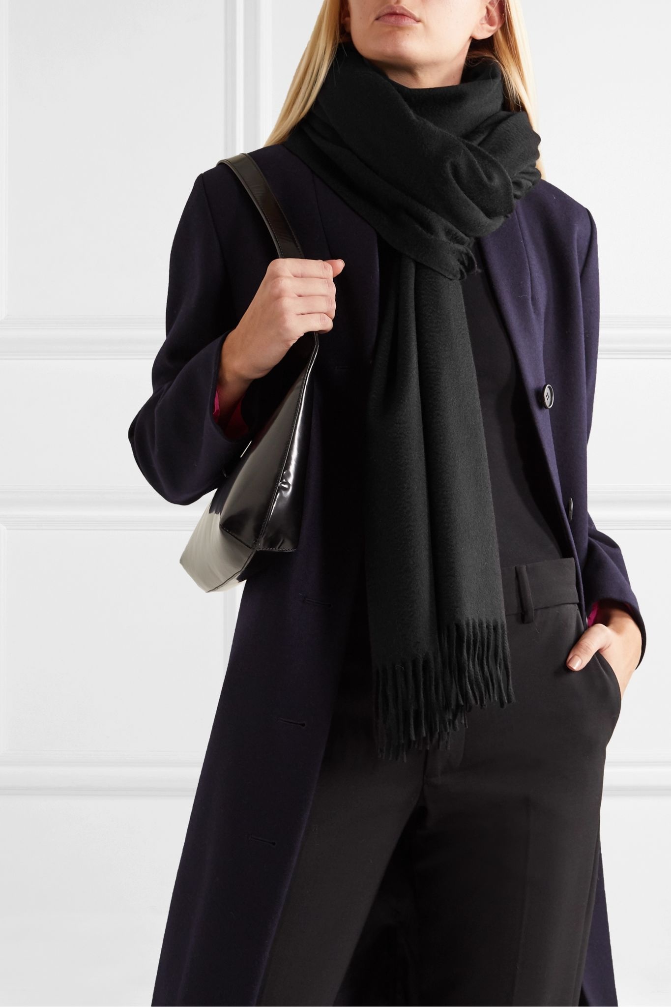 Opera fringed cashmere and silk-blend scarf - 2