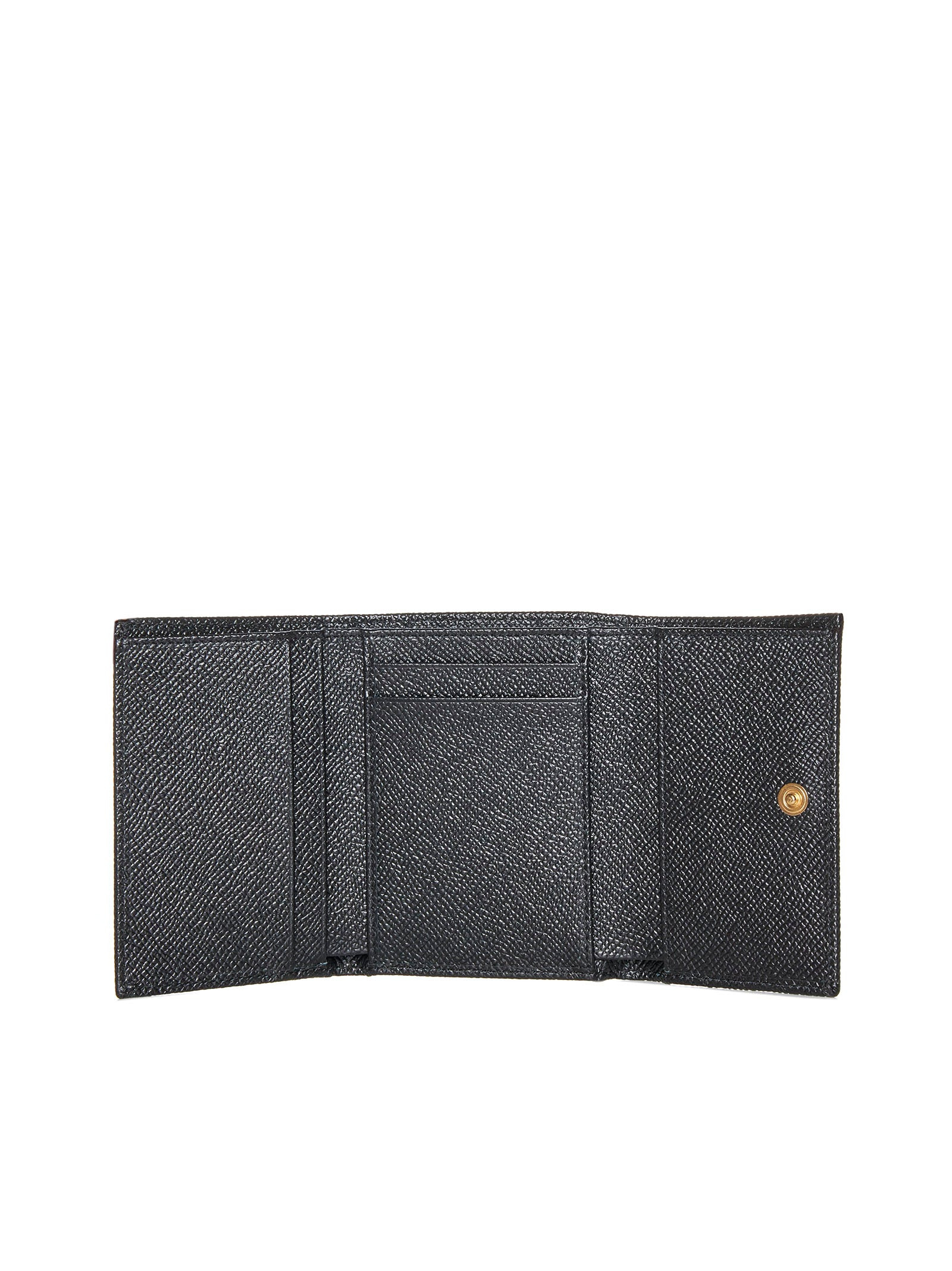 Logo-plaque leather trifold wallet - 4