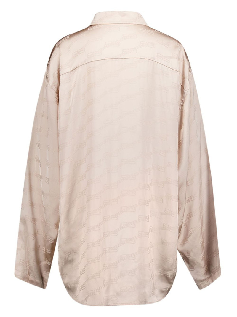 BALENCIAGA BB monogram satin shirt outlook