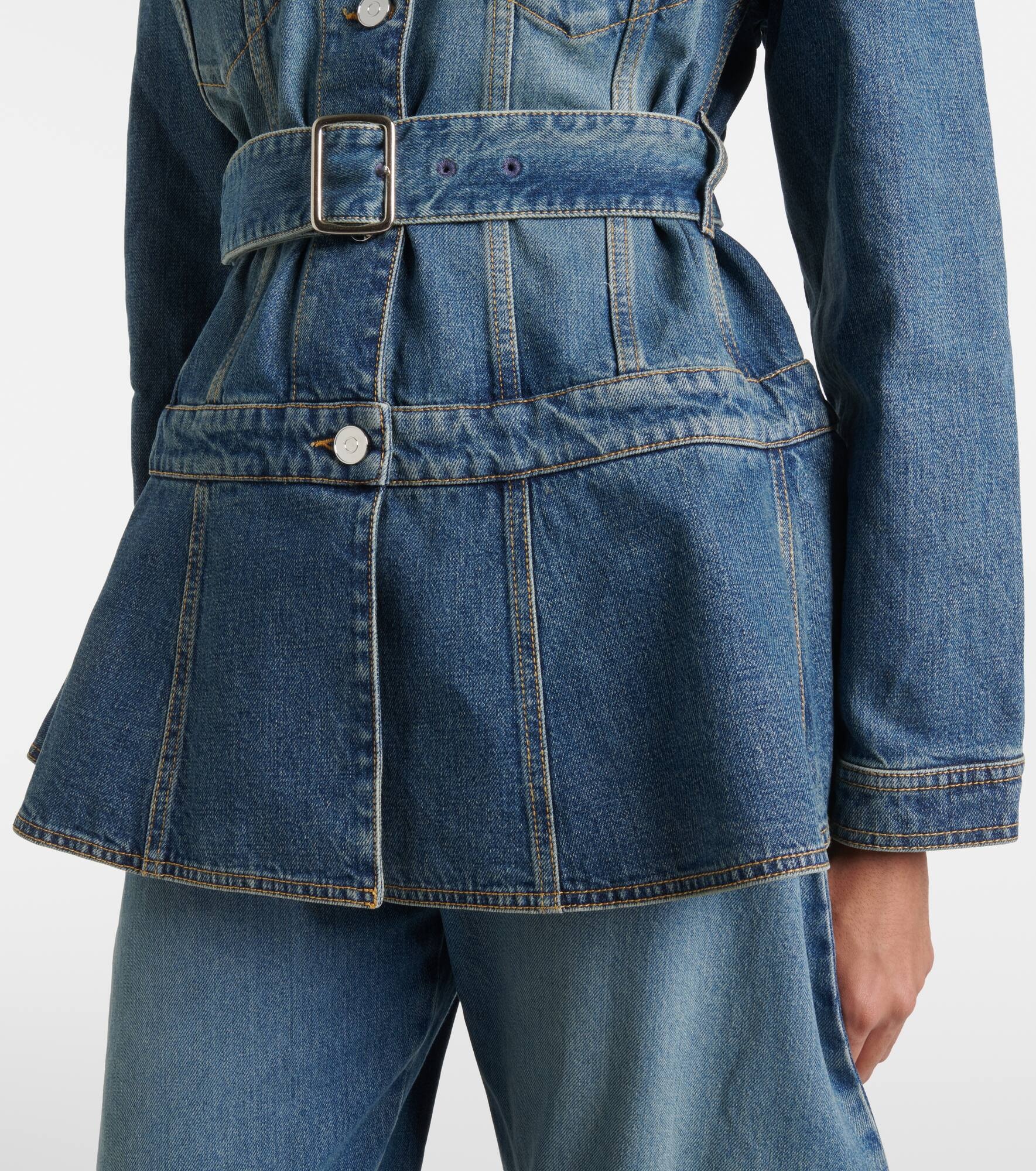 Peplum denim jacket - 5