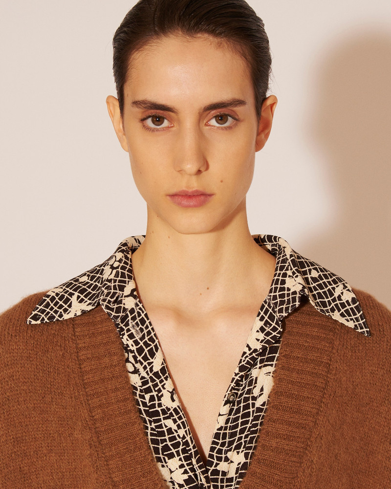 Nanushka HARSHA - Alpaca cardigan - Camel outlook