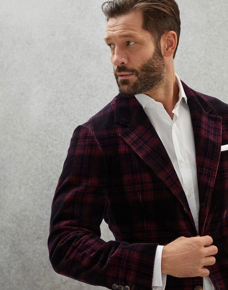 Cotton Prince of Wales corduroy deconstructed Cavallo blazer 3