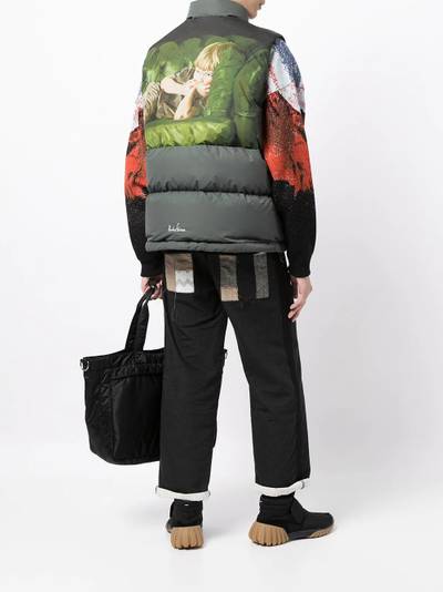 UNDERCOVER painting-print padded gilet outlook