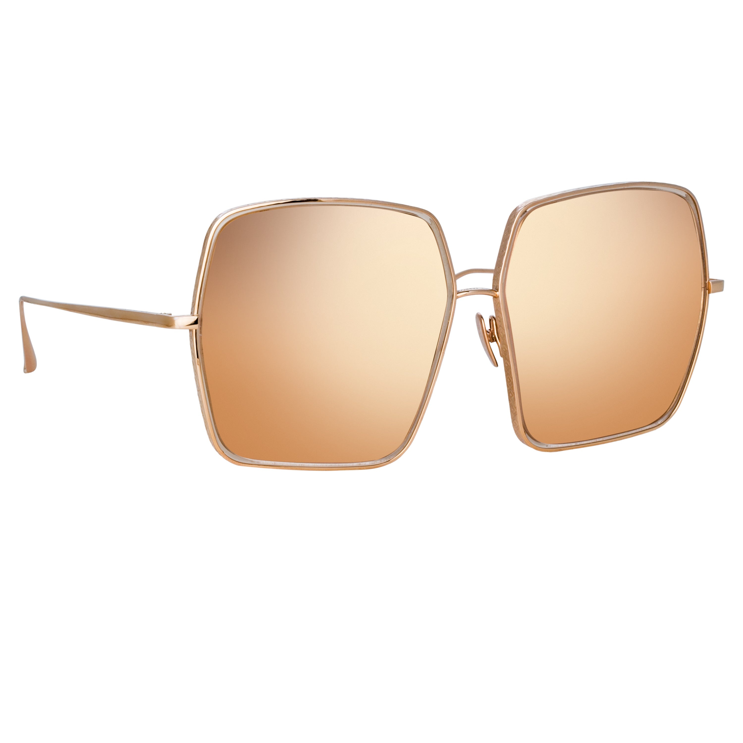 CAMARO OVERSIZED SUNGLASSES IN ROSE GOLD - 4