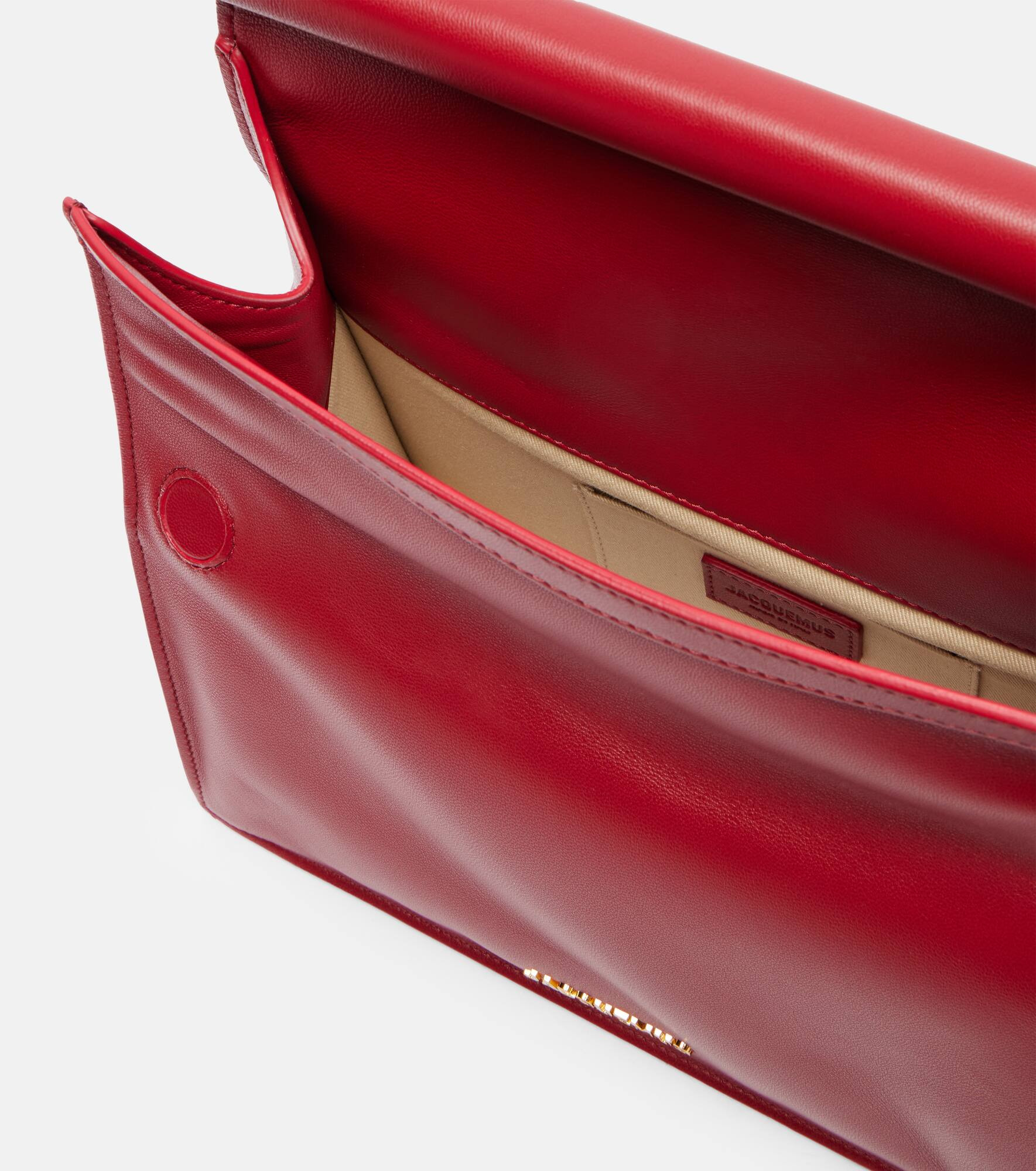 La Pochette Rond Carré Small leather clutch - 3