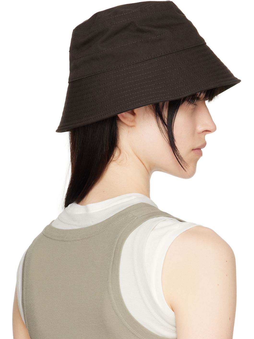 Brown Logo Bucket Hat - 3