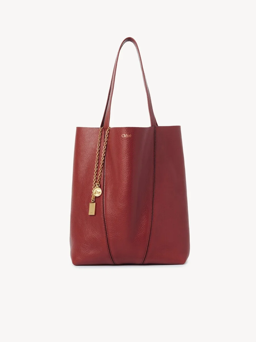 CHLOÉ SPIN TOTE BAG IN GRAINED LEATHER - 1