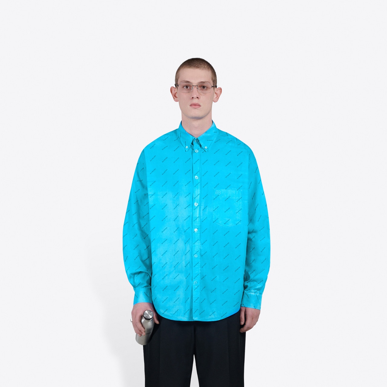 Allover Logo Large Fit Shirt - 3