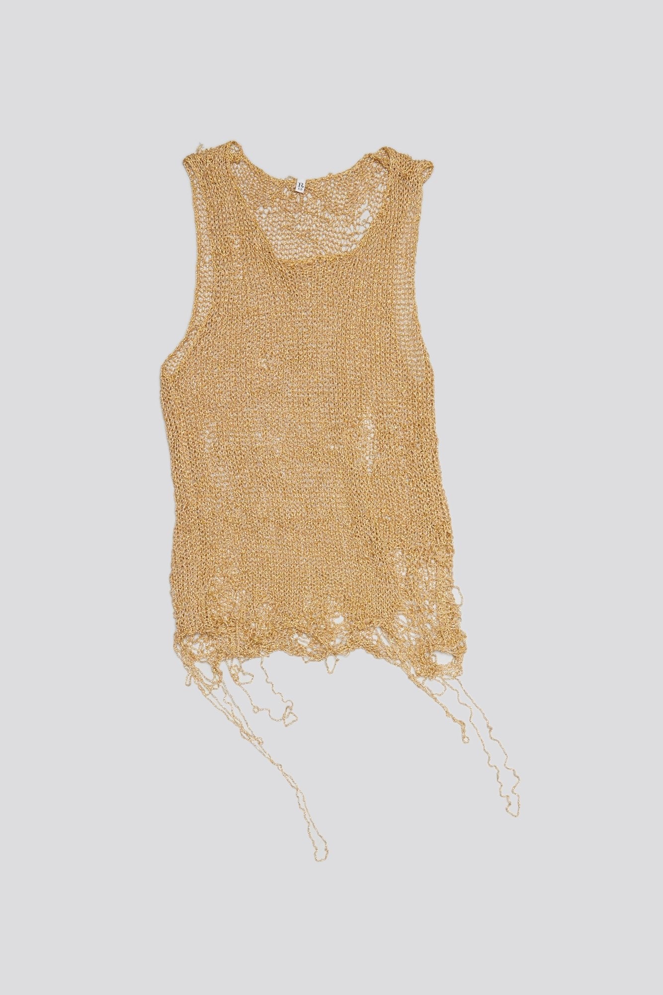 THREADBARE TANK TOP - GOLD - 1