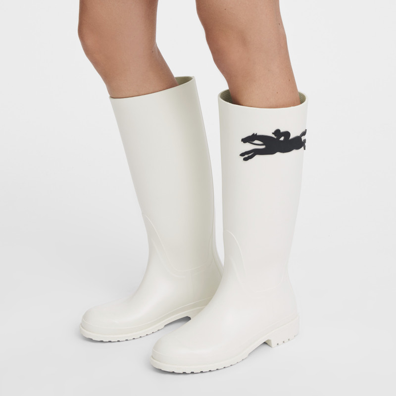 Longchamp Cheval Longchamp Flat boots Ivory - OTHER outlook