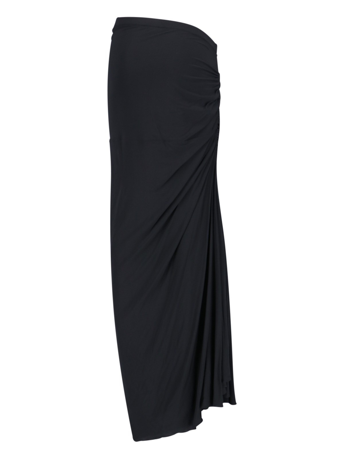 DRAPED MAXI VISCOSE SKIRT - 2