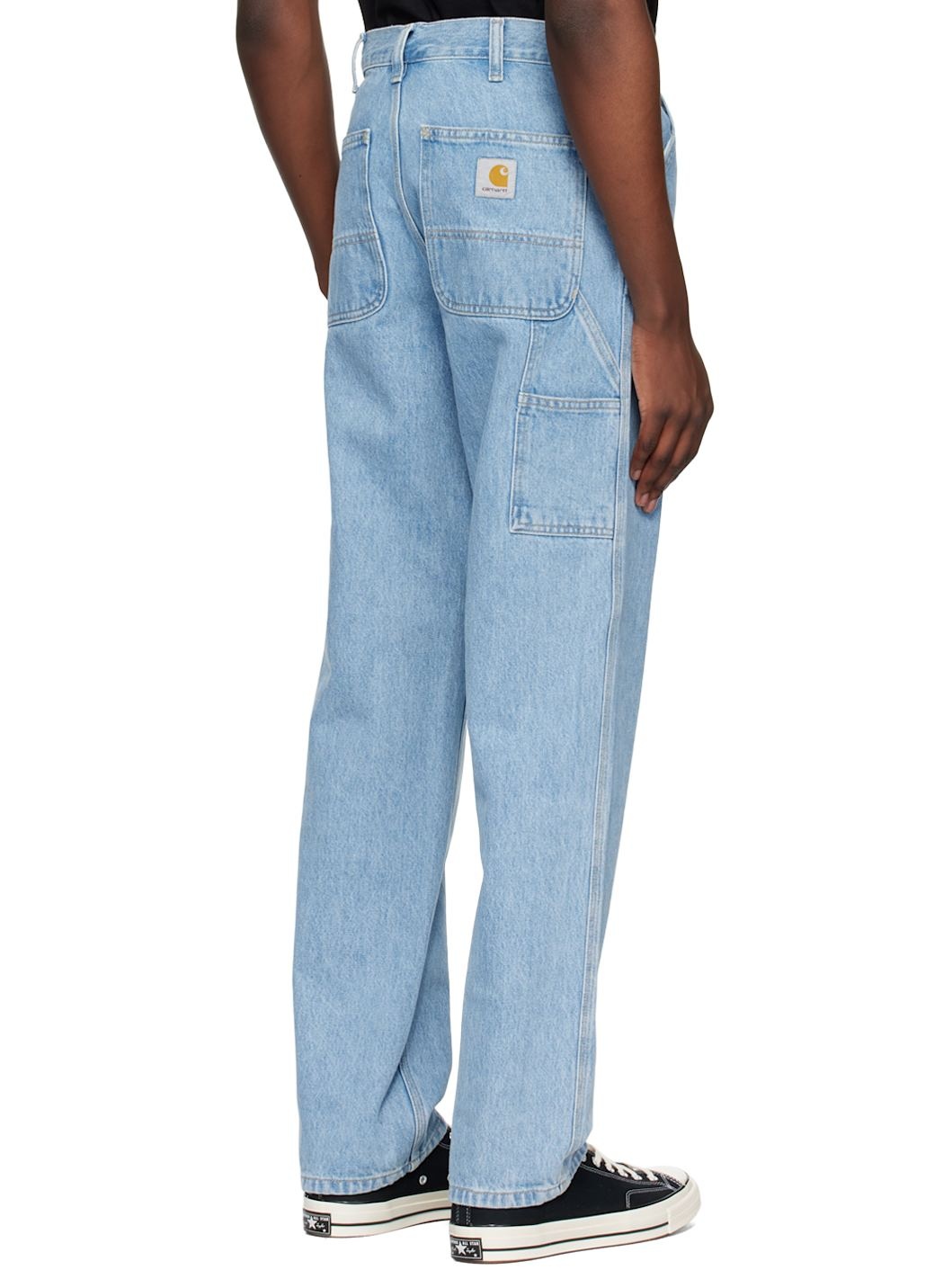 Blue Single Knee Jeans - 3
