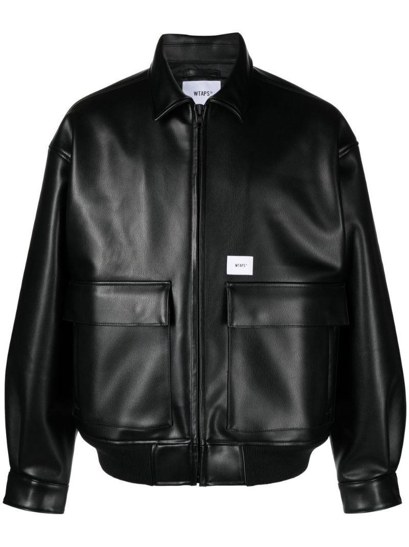 WTAPS bone appliqué faux-leather bomber jacket | farfetch | REVERSIBLE