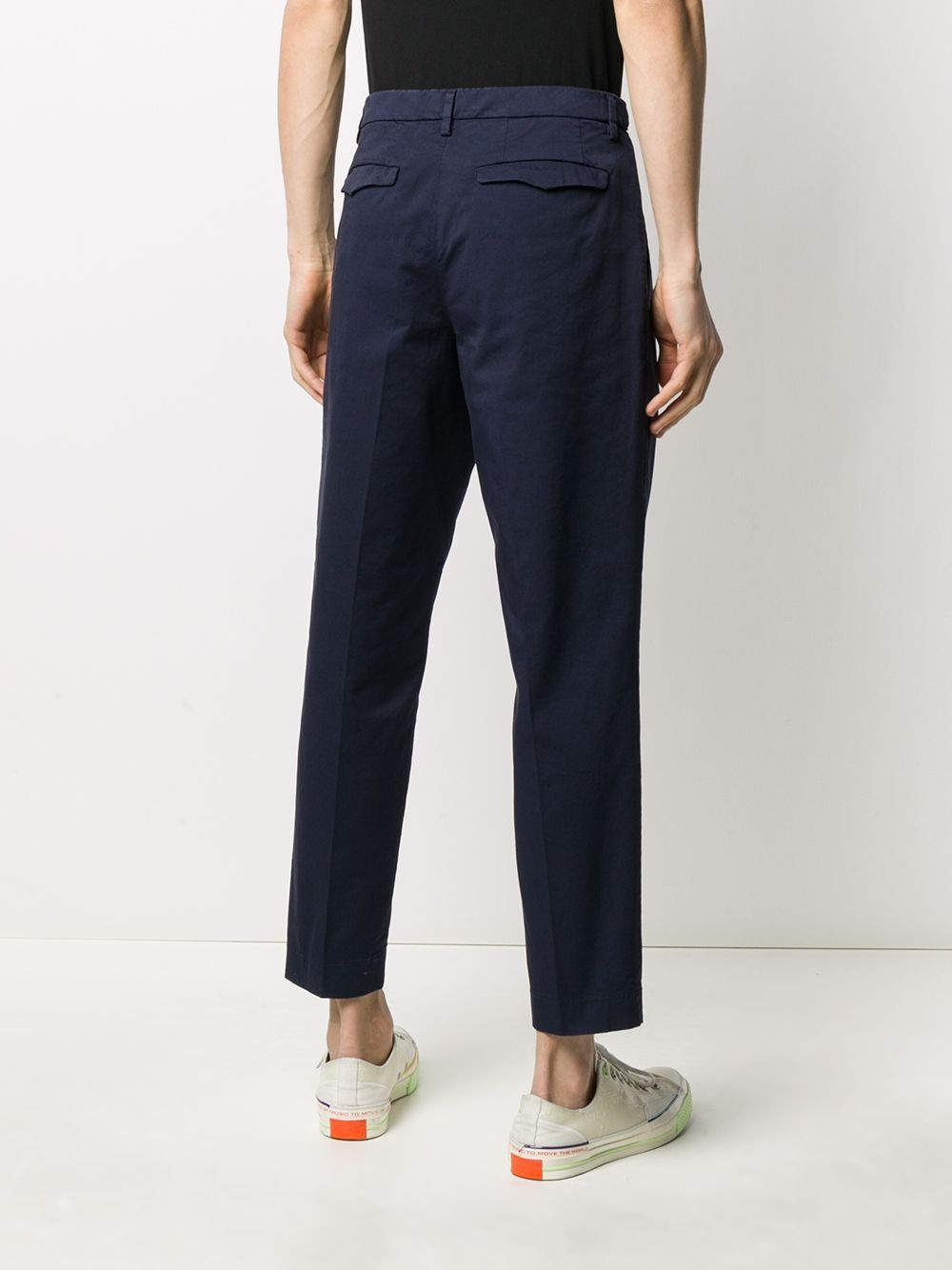 tapered straight leg trousers - 4