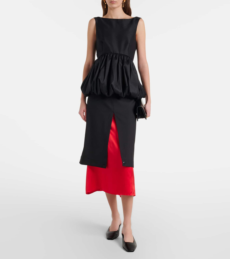 RÓHE Peplum wool and silk top outlook