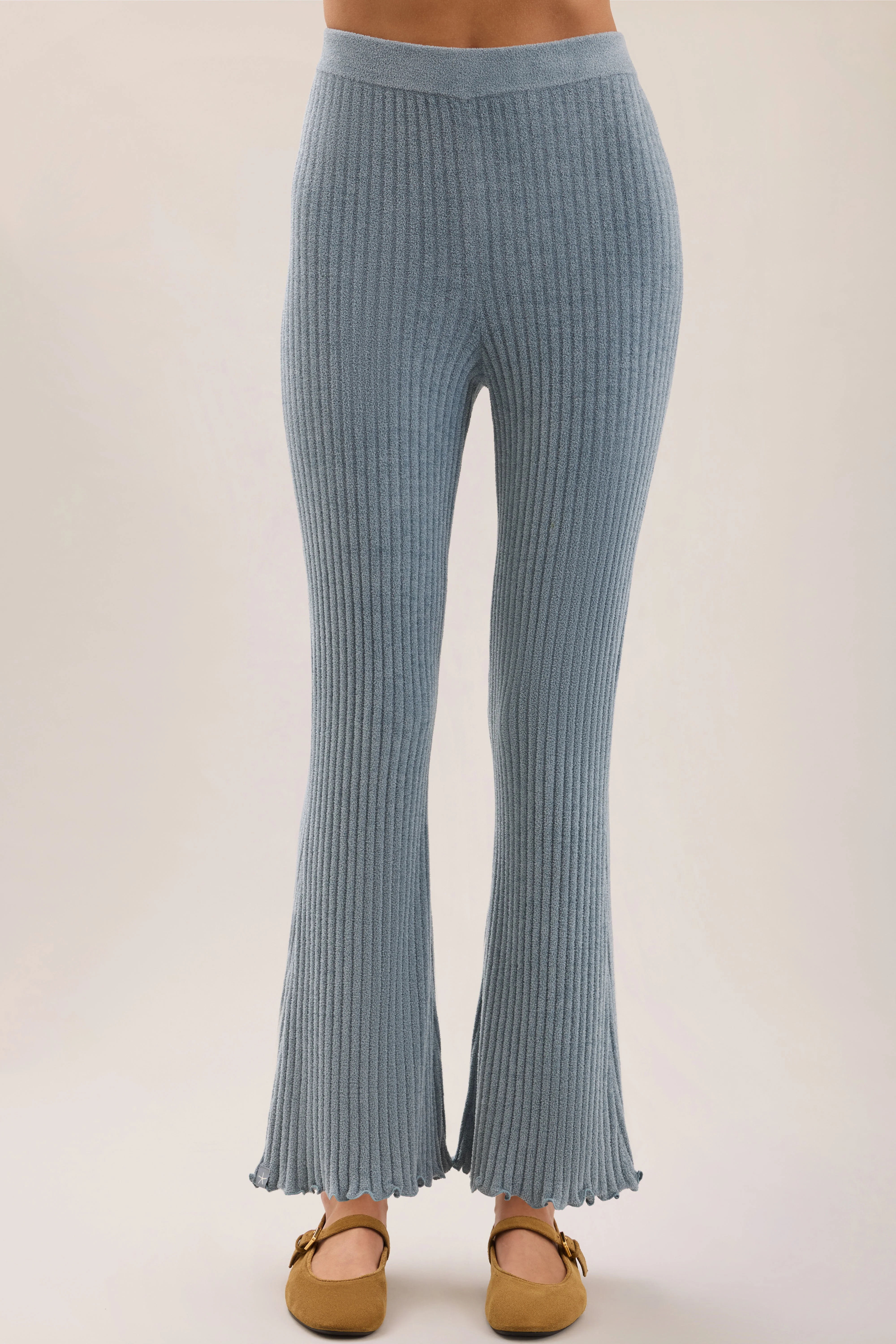 CozyChic Ultra Lite® Petal Edge Rib Kick Flare Ankle Pant - 1