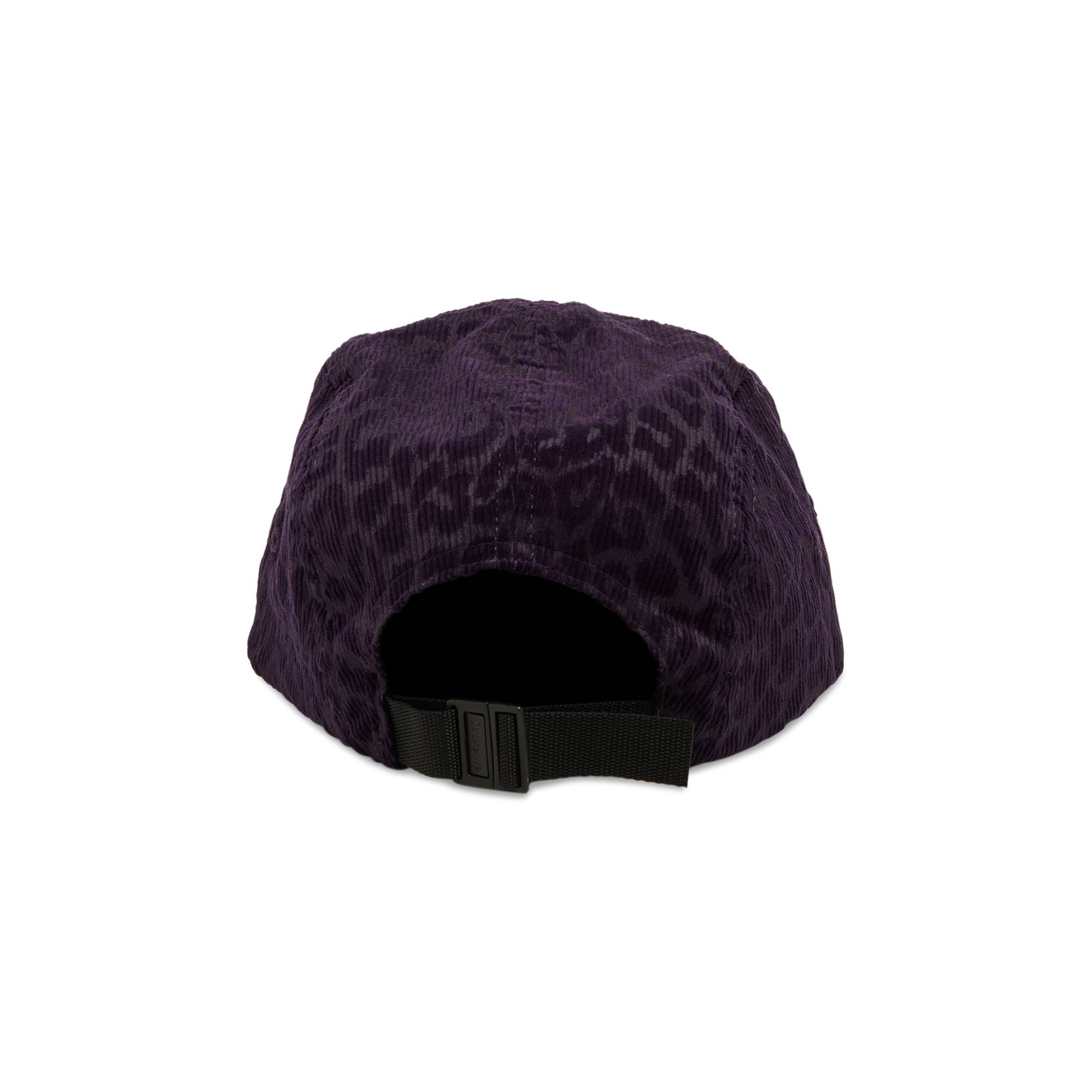 Supreme Leopard Corduroy Camp Cap 'Purple' - 4