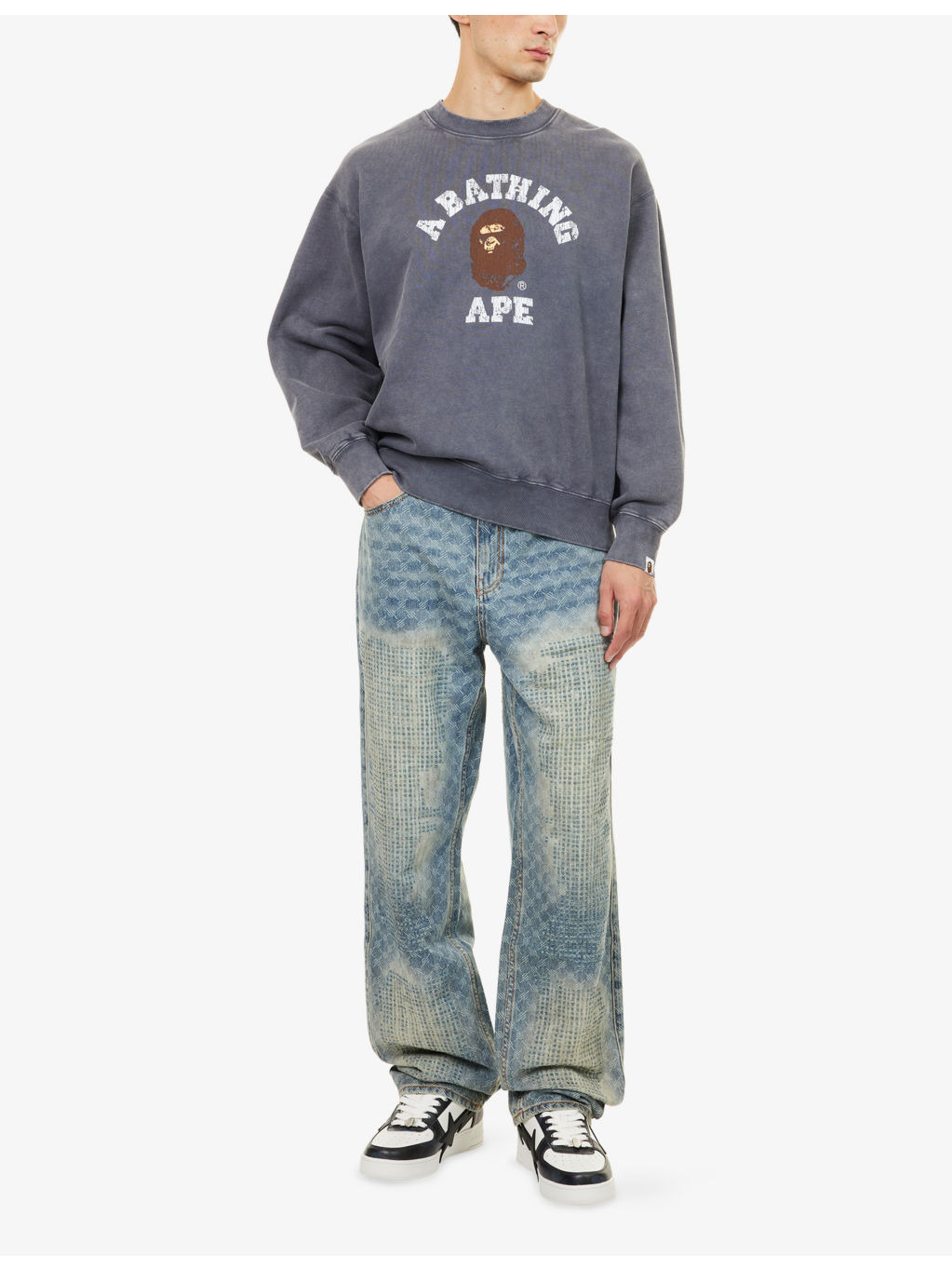 College Graphic-Print Cotton Sweatshirt - 2