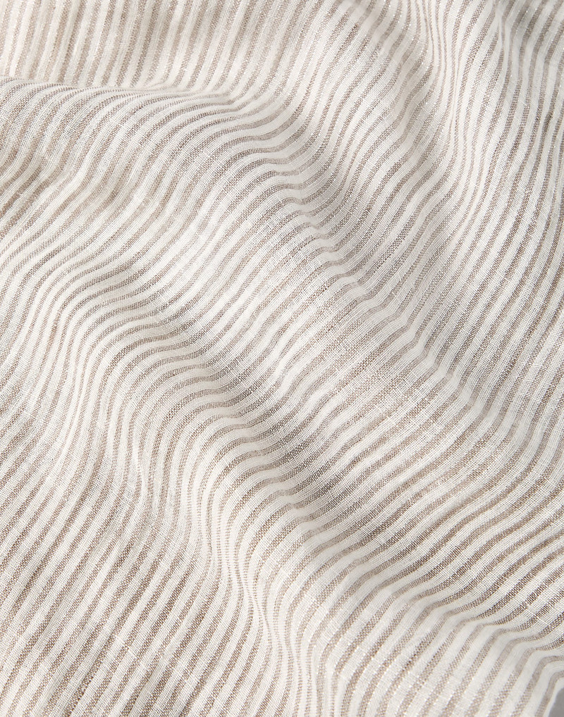 Sparkling striped linen scarf 3