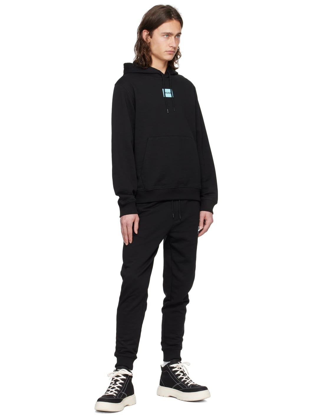 Black Stacked Logo Sneakers - 5