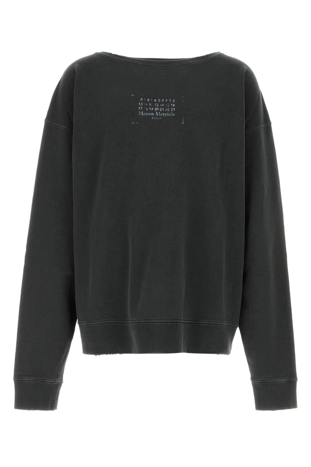 Maison Margiela Men Charcoal Cotton Sweatshirt - 1