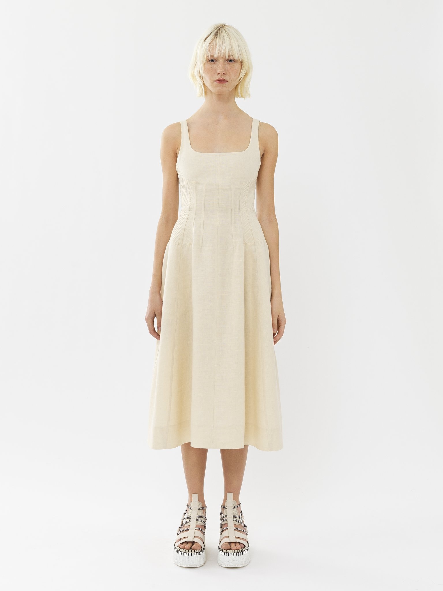 SLEEVELESS MIDI DRESS - 2