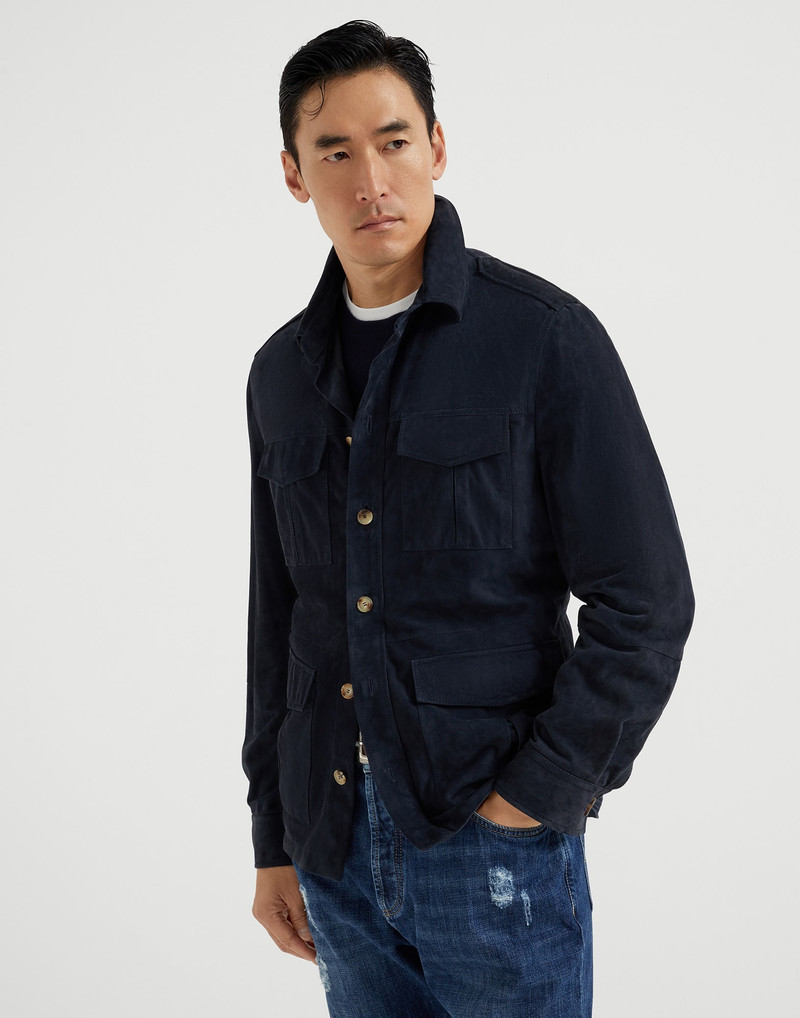 Double face suede unlined safari jacket 1