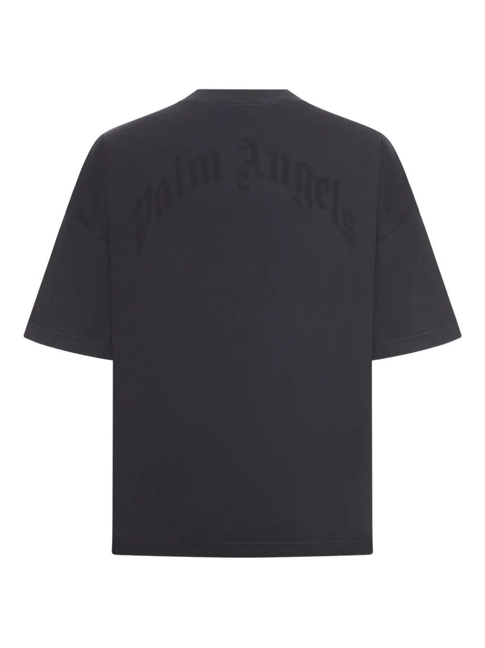 `Curved Logo` Loose Collar T-Shirt - 2