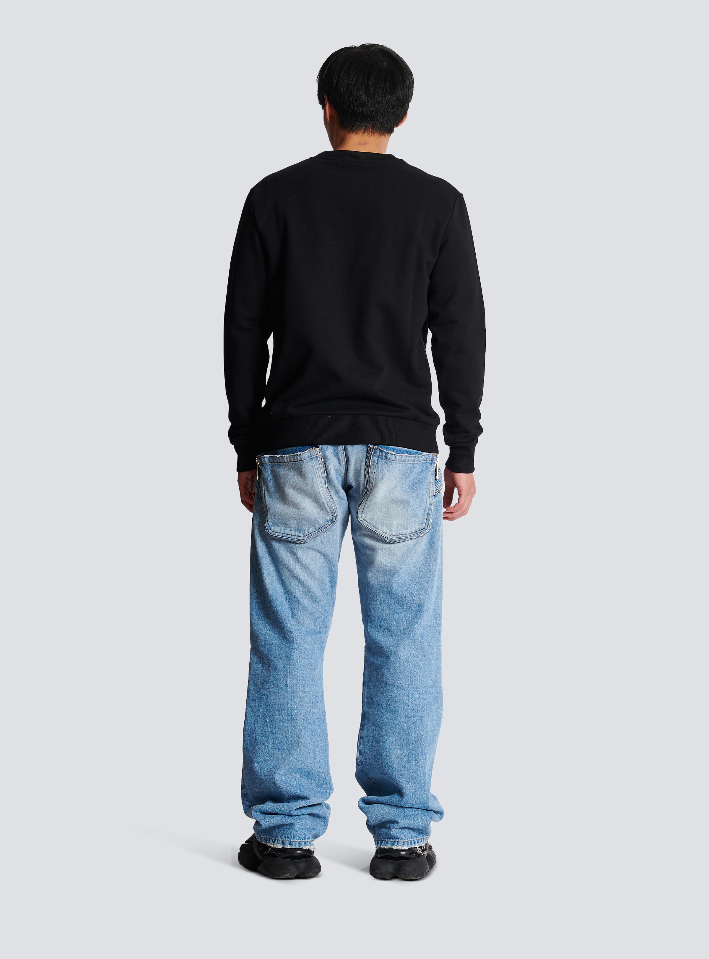 Sweatshirt with rubber Roman Balmain logo - 4