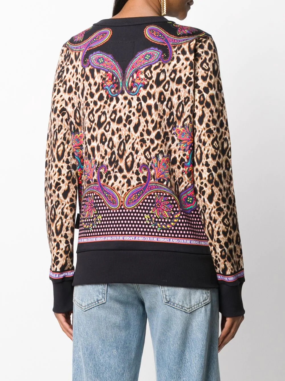 multi-print cotton sweatshirt - 4