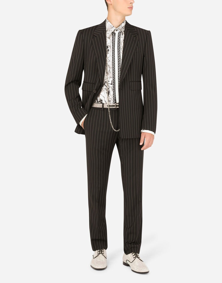 Pinstripe stretch wool Sicilia-fit suit - 10