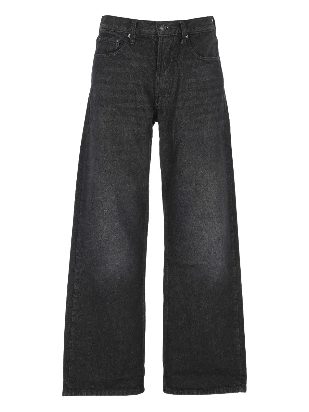 washed-effect wide-leg jeans - 1