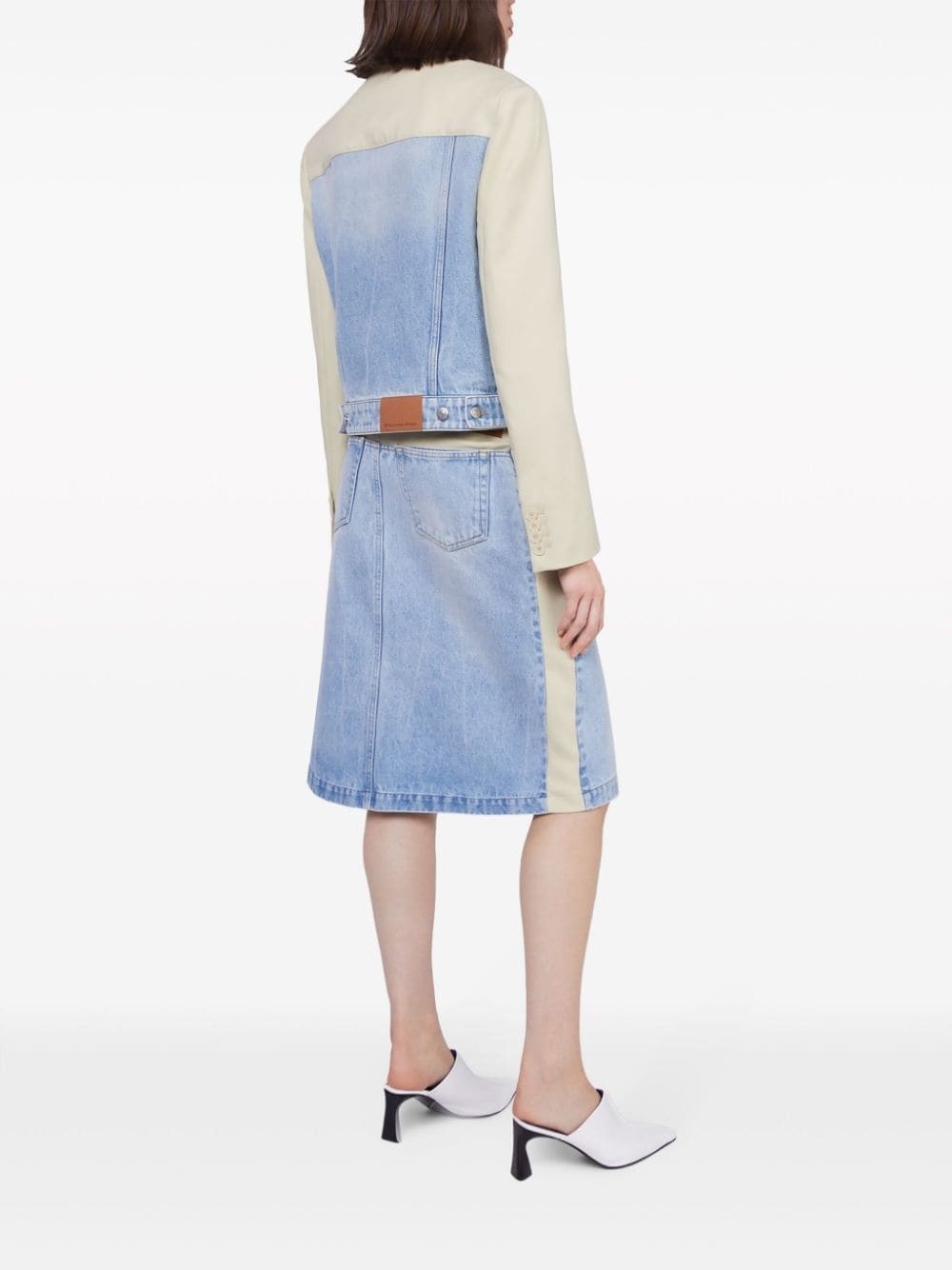 two-tone panelled denim jacket - 3