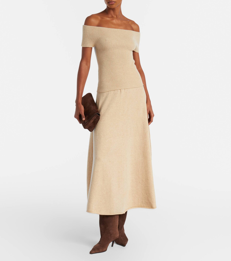 extreme cashmere N°381 Libra cashmere-blend top outlook