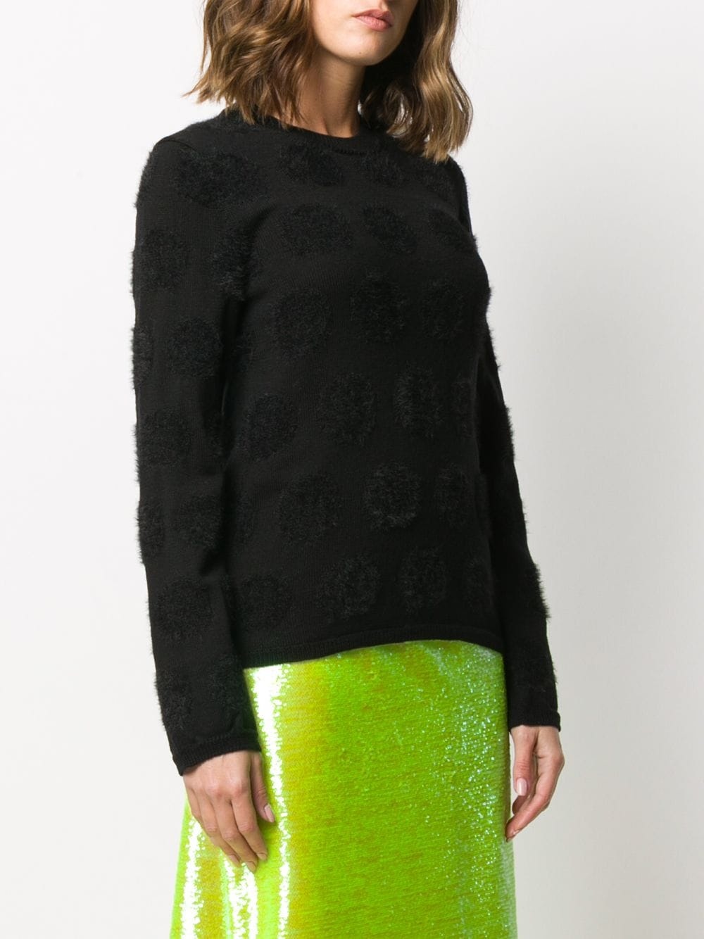 textured dot knit jumper - 3