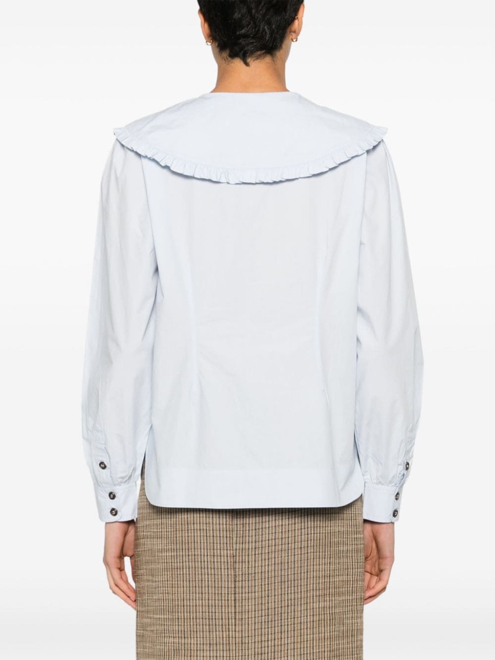 puritan-collar cotton shirt - 4
