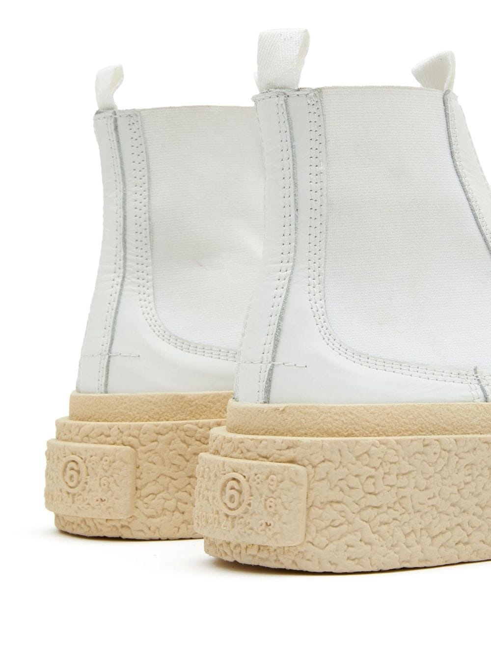 logo-patch leather ankle boots - 4
