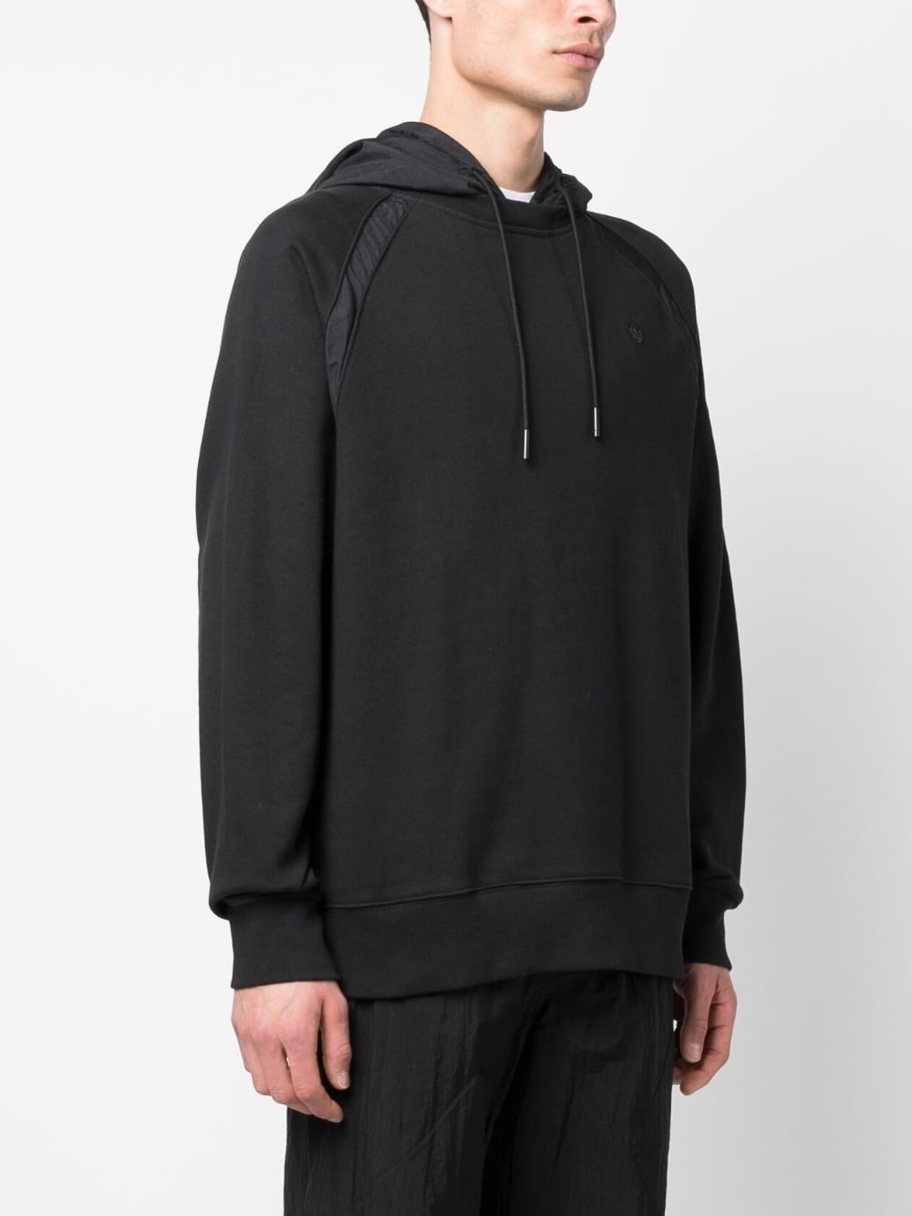 panelled organic-cotton hoodie - 3