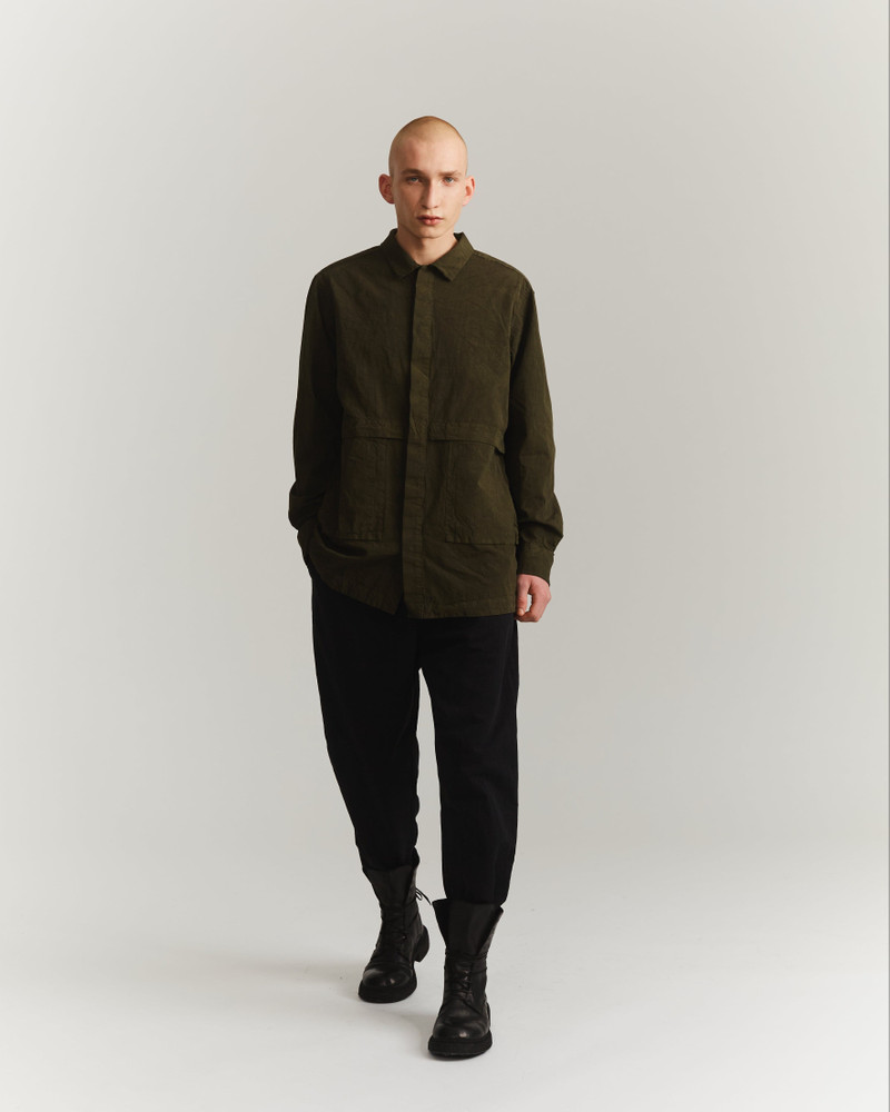 FABU SHIRT - PAPER COT - DARK KHAKI 3