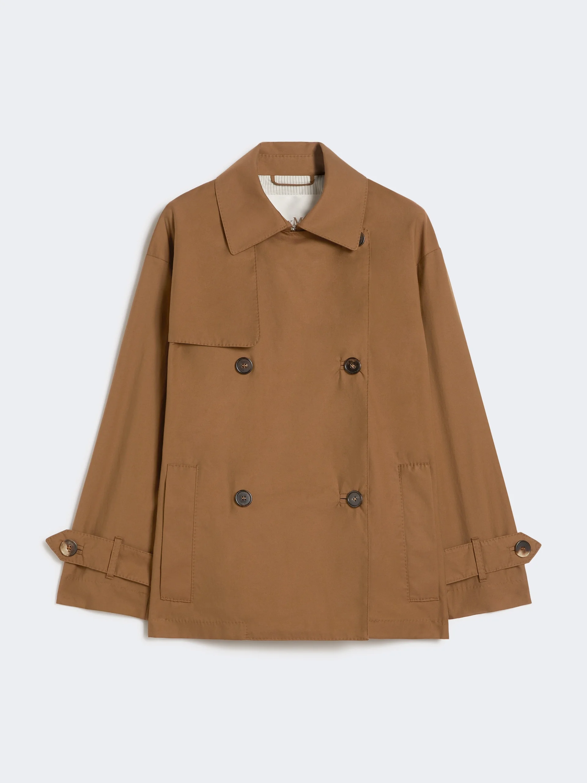 ZENO Double-breasted water-repellent cotton trench coat - TOBACCO - 1