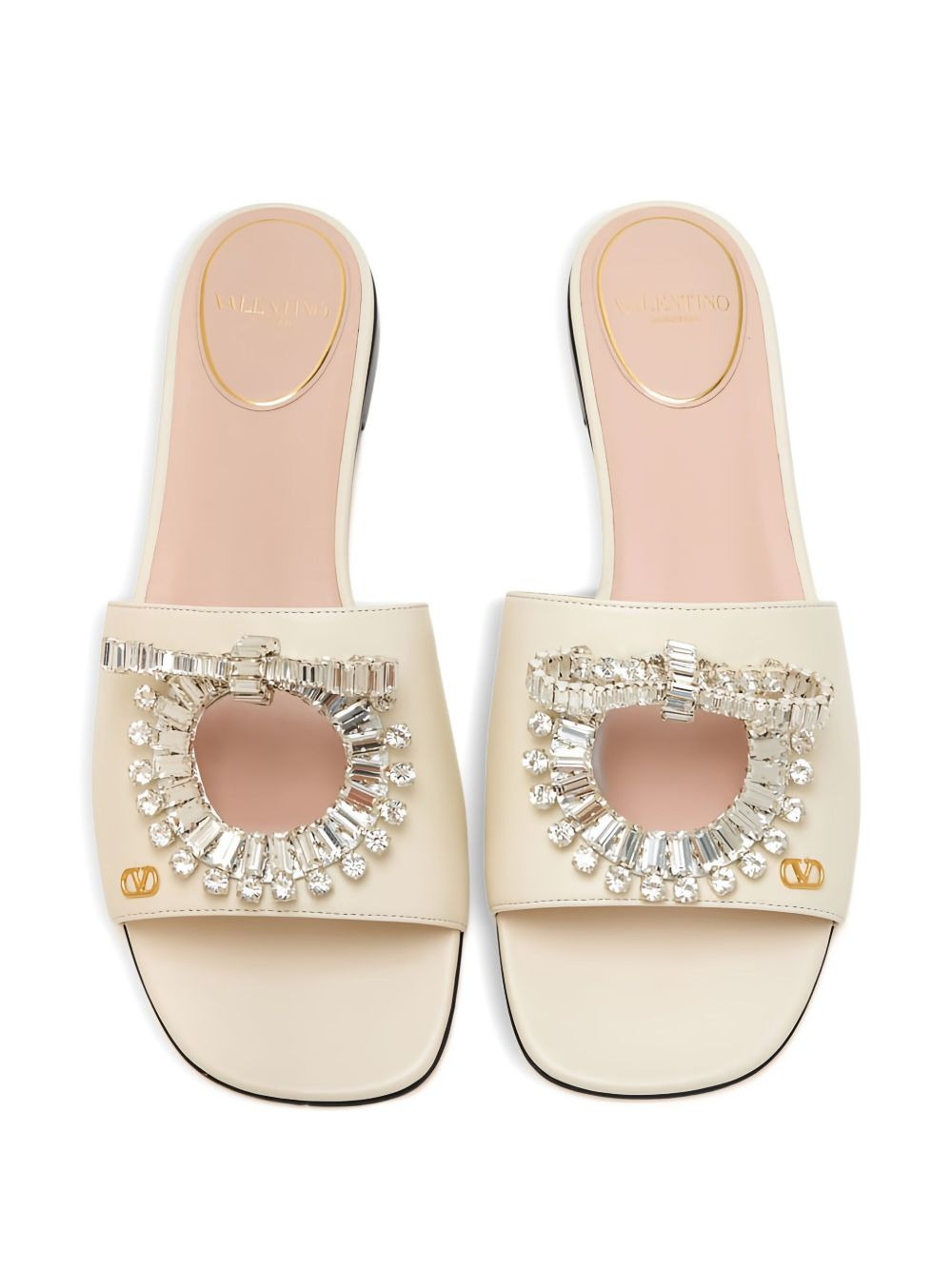 Adamantine crystal-embellished sandals - 4