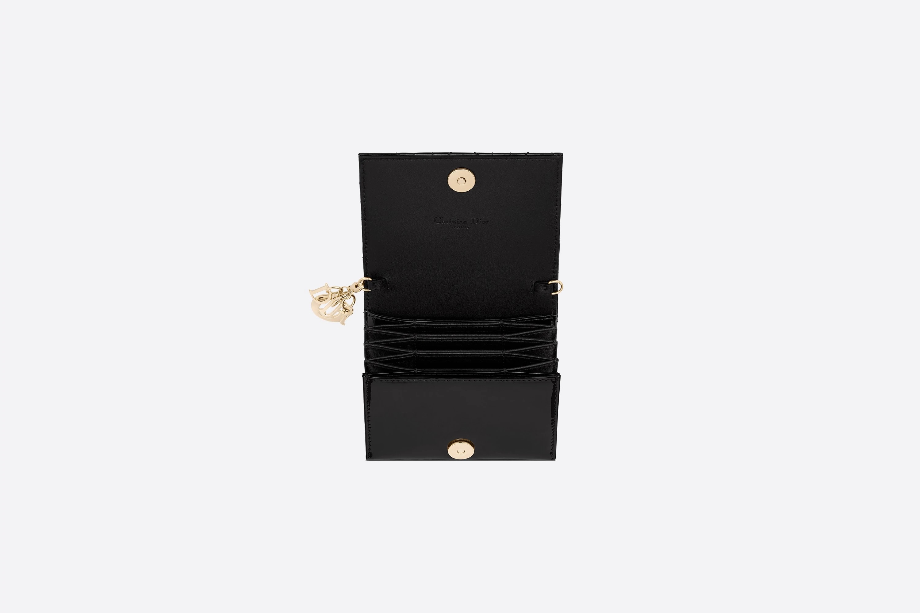 Lady Dior 5-Gusset Card Holder with Chain - 3