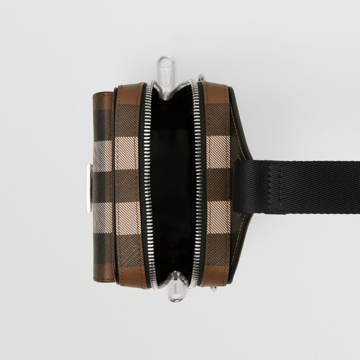 Monogram Motif Check and Leather Crossbody Bag - 5