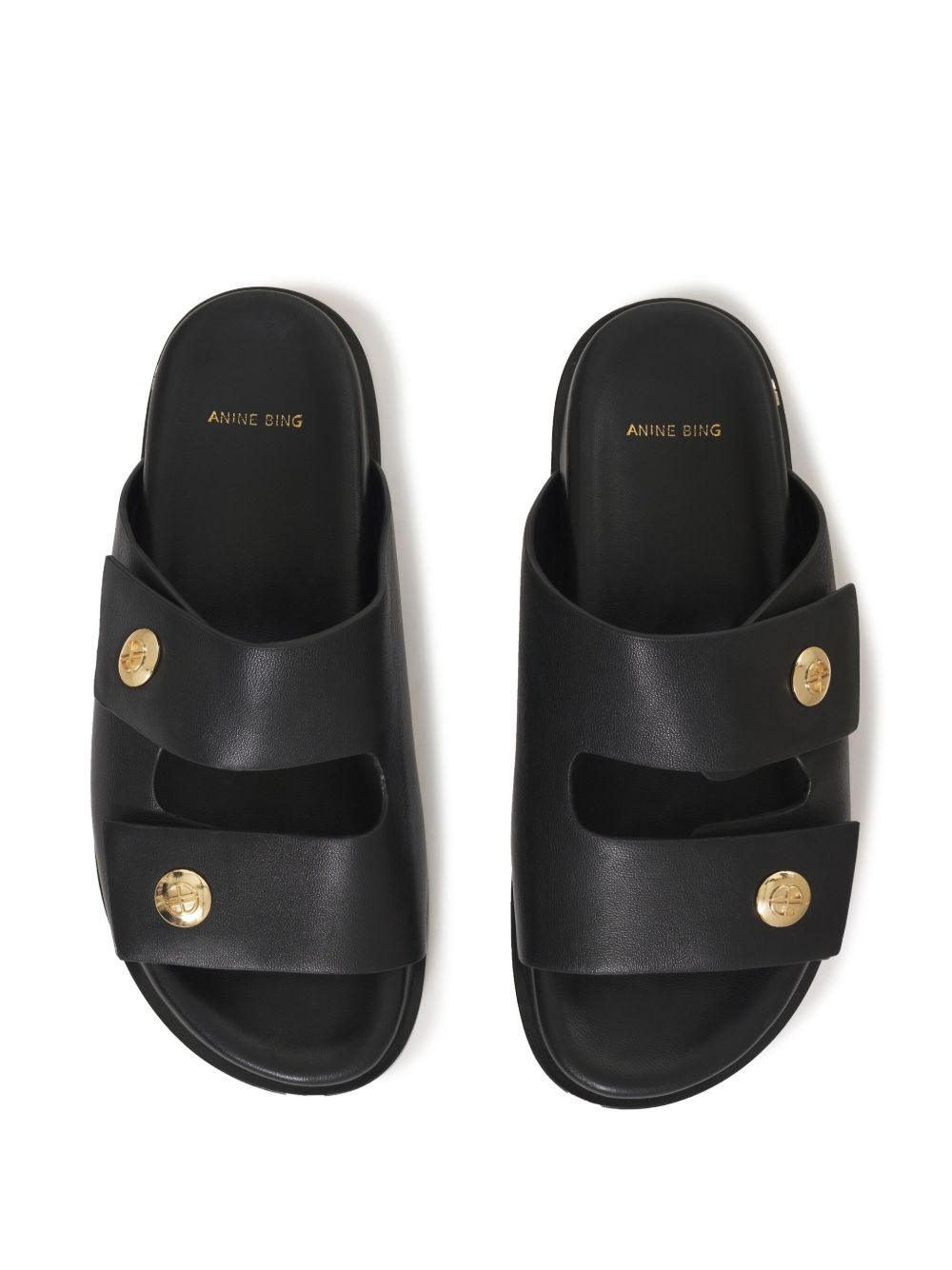 Ella leather slides - 4