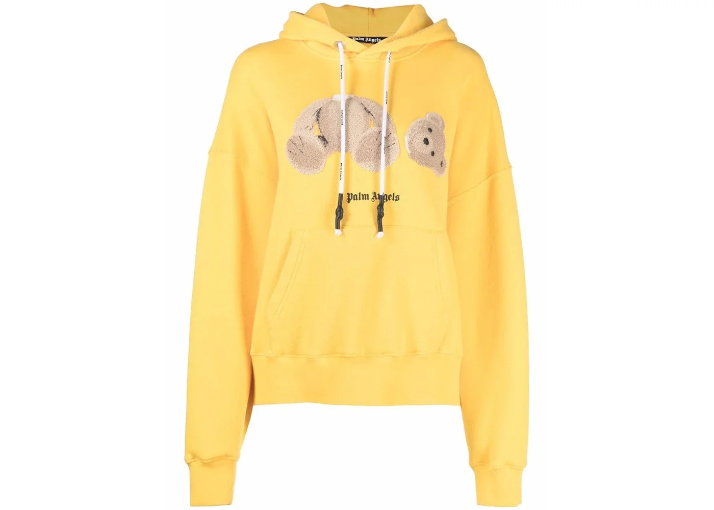 Palm Angels Bear Hoodie Yellow - 1