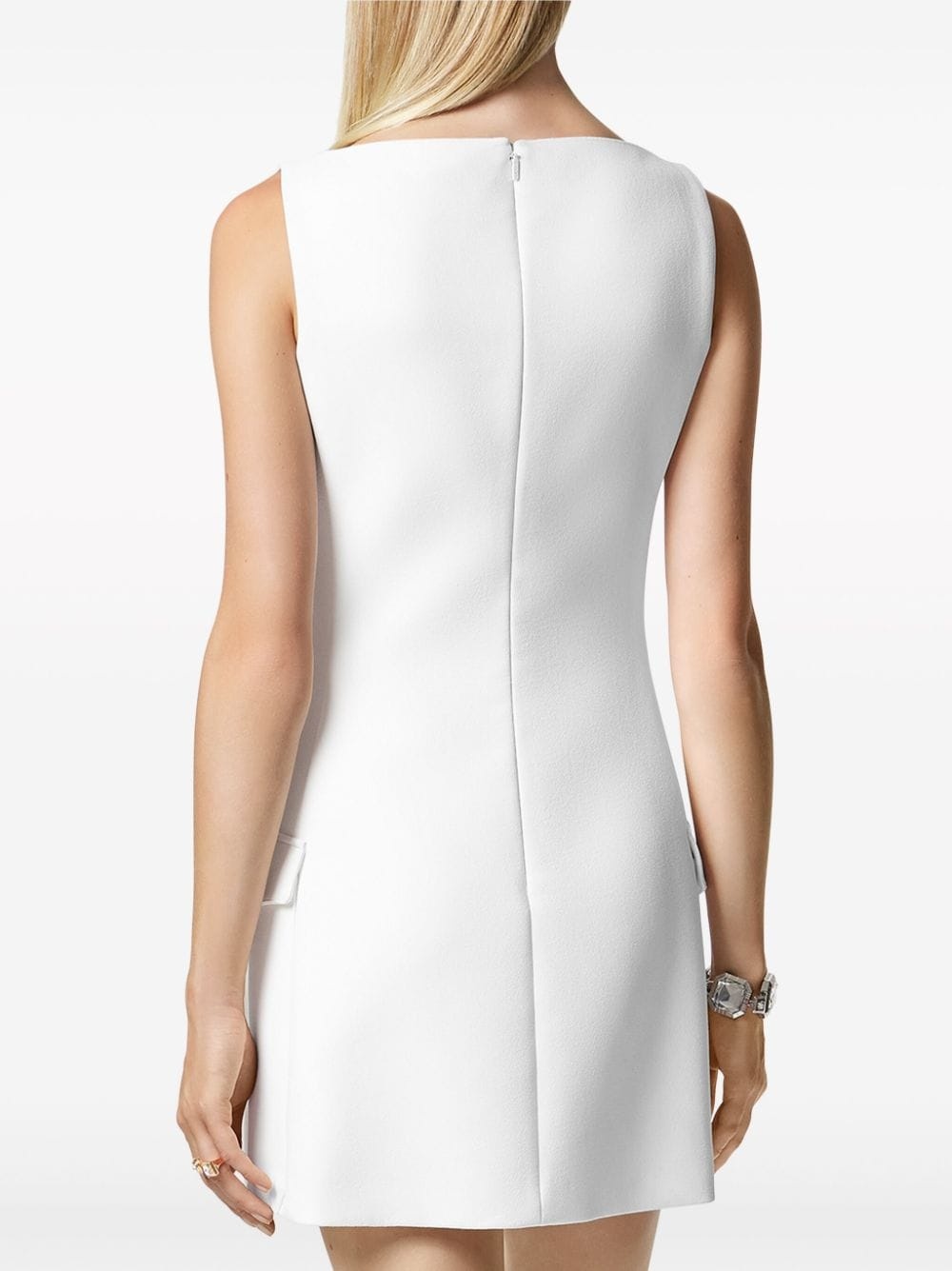 Medusa Head-button crepe minidress - 4