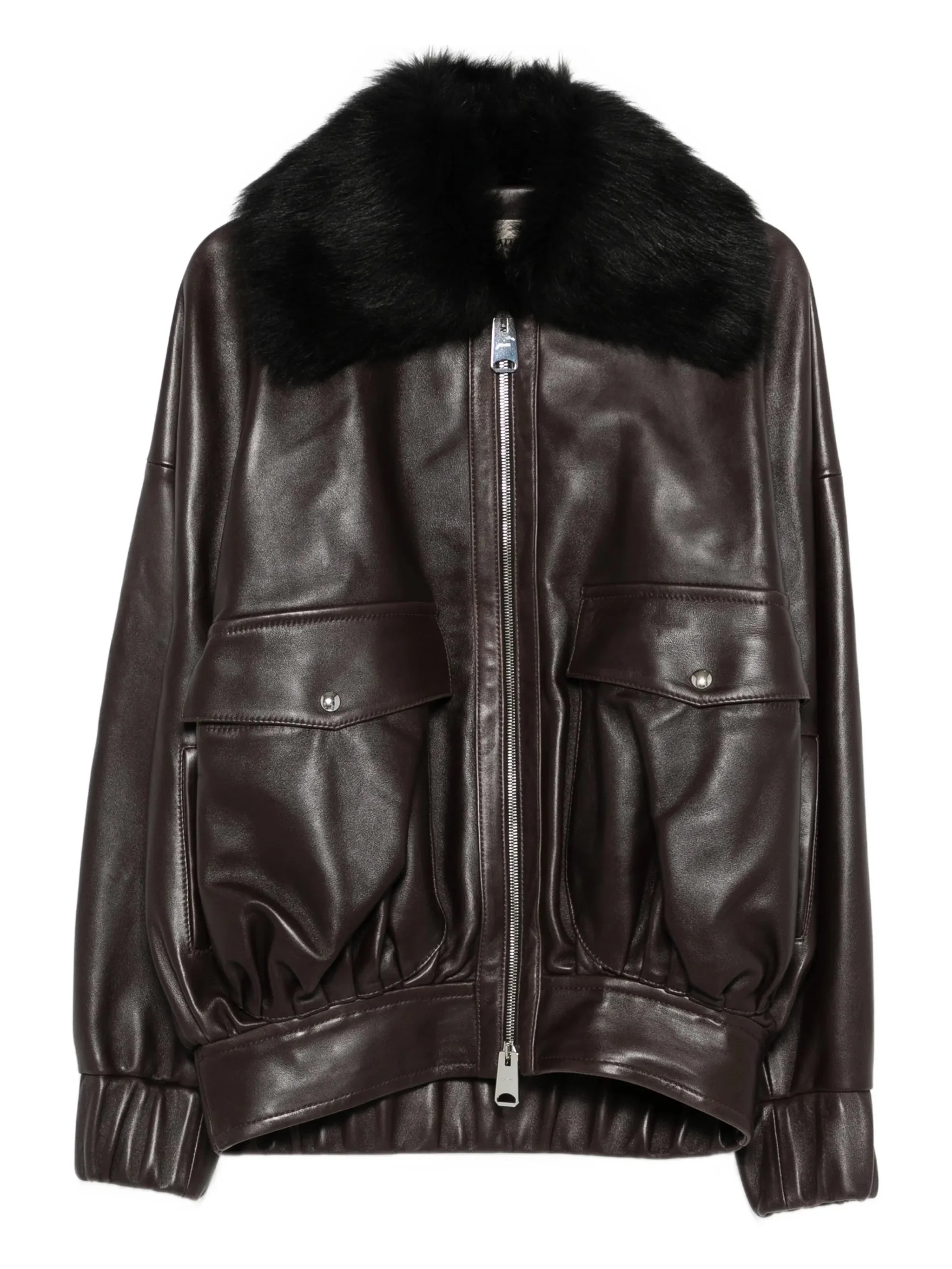 Khaite Fur-collar Leather Jacket - 1
